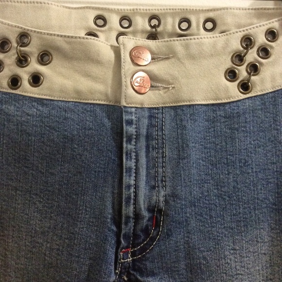 Blue One retro flare jeans with panel inserts - Picture 6 of 14